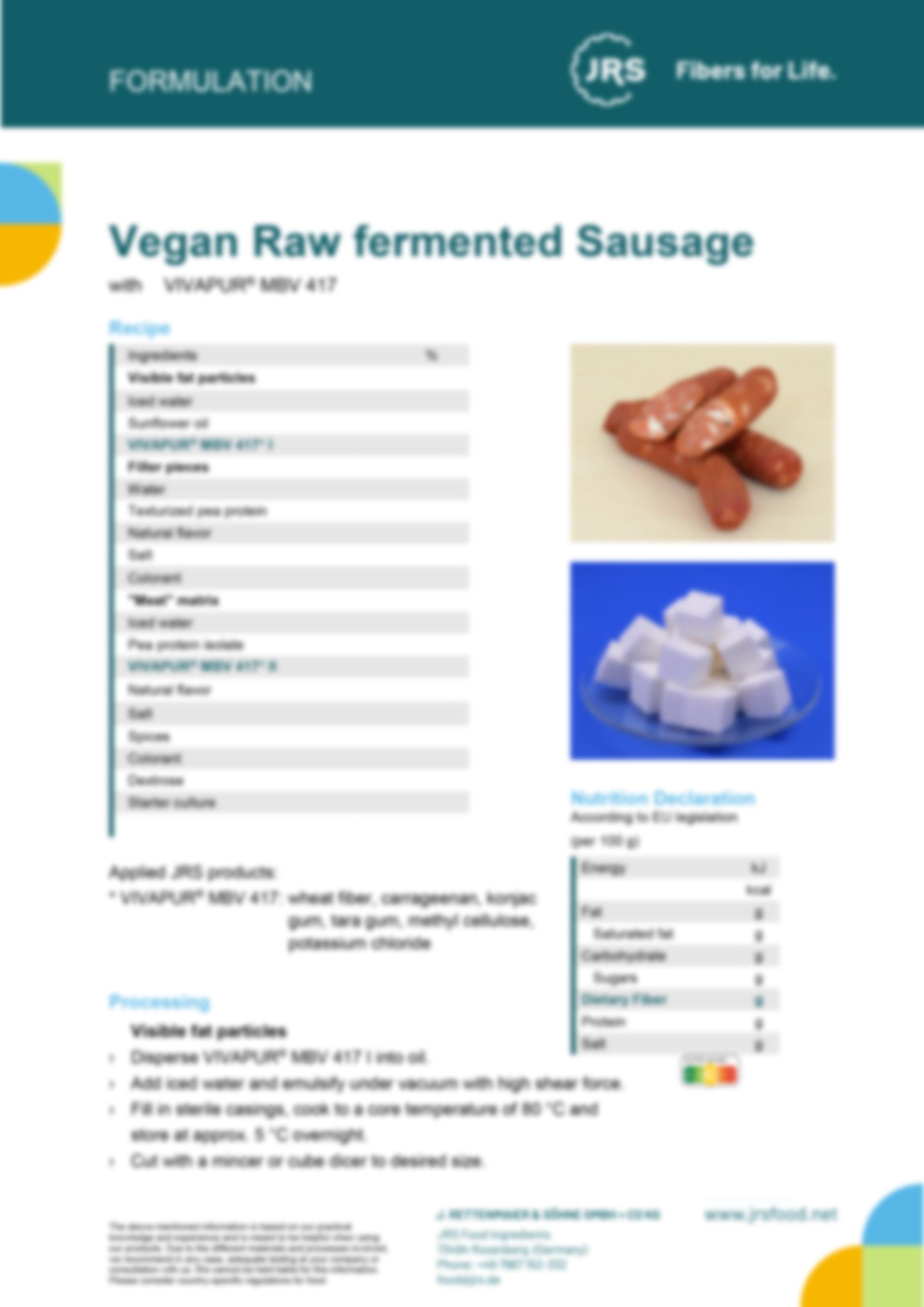 Vegane Rohwurst