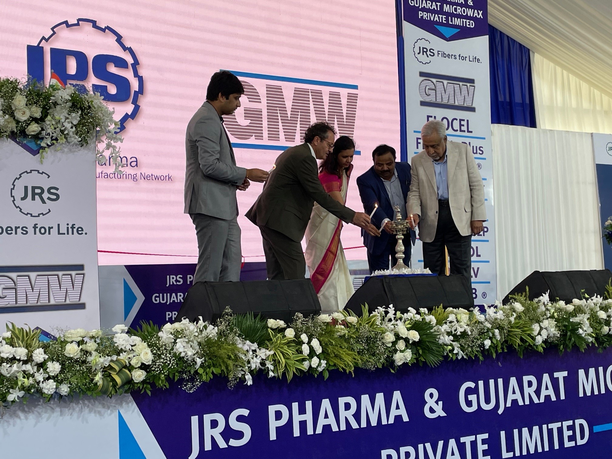 Ribbon Cutting Ceremony New Disintegrant Production Factory GMWIII, JRS PHARMA - GMW, India